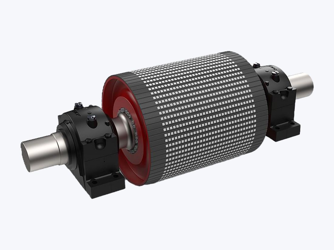 Dimple ceramic lagged pulley